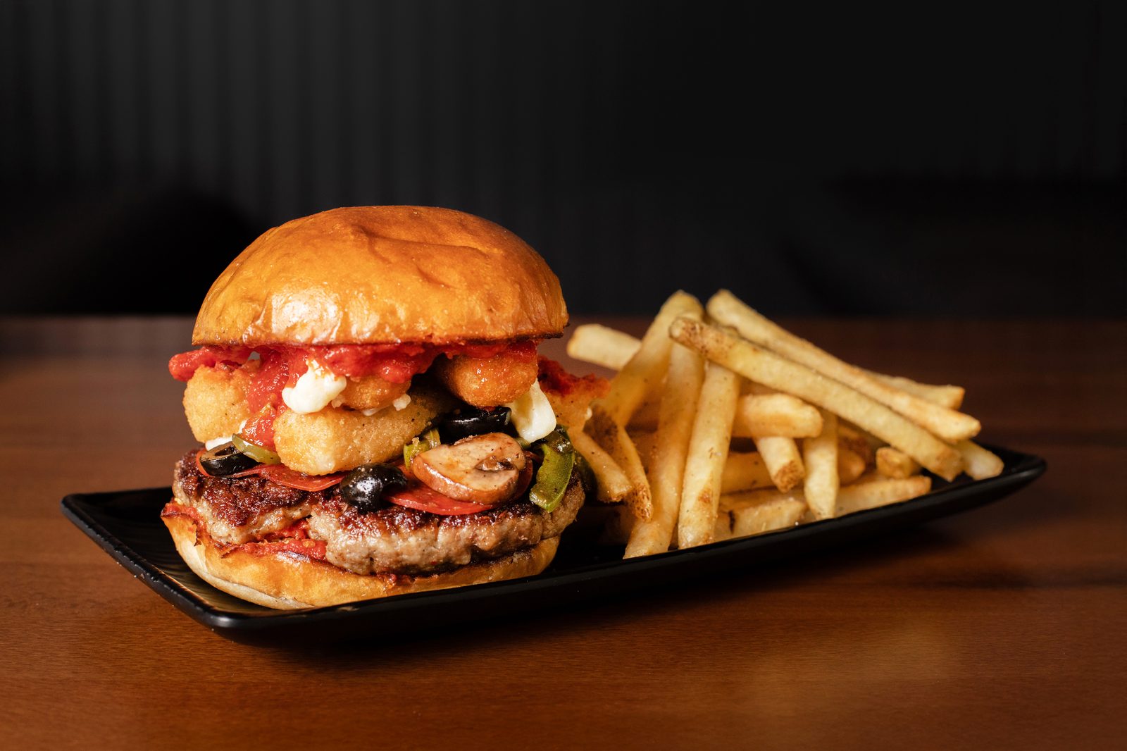 Cheeseburger and fries